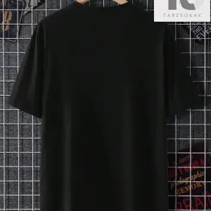 Erkek Karikatür Ördek Baskılı Yuvarlak Yaka Sloganlı Tişört