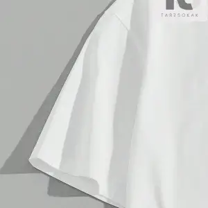 Erkek Karikatür & Slogan Grafikli Düşük Omuz Tişörtü