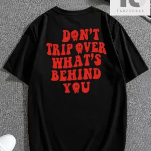 Erkek Karikatür Ve Slogan Grafikli Tişört