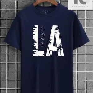 Erkek Kedi & Harf Grafikli Tişört