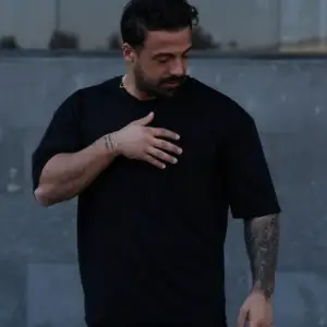 Erkek Kısa Kollu Penye Bisiklet Yaka Rahat