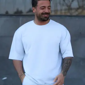 Erkek Kısa Kollu Penye Bisiklet Yaka Rahat