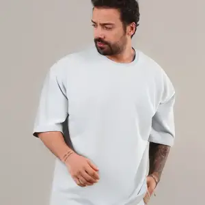 Erkek Kısa Kollu Penye Bisiklet Yaka Rahat Kalıp Reşme