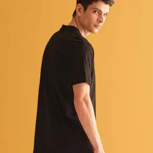 Erkek Kısa Kollu Penye Bisiklet Yaka Rahat Kalıp Reşme