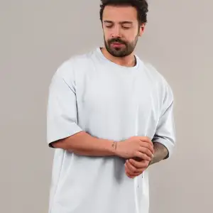 Erkek Kısa Kollu Penye Bisiklet Yaka Rahat Kalıp Reşme