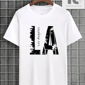 Erkek Mektup Grafikli Tişört