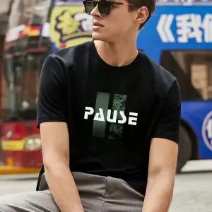 Erkek Örme Pause Basklı