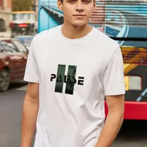 Erkek Örme Pause Basklı