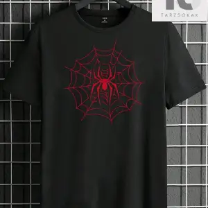 Erkek Örümcek Ağı Baskılı Tişört