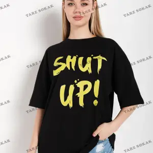 Erkek Oversize The End Baskılı Beyaz