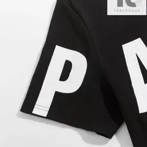 Erkek Pamuk Harfli Grafik Tişört