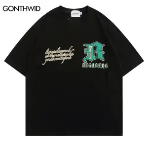 Erkek Siyah Bego Baskılı Oversize Bisiklet Yaka