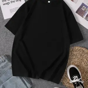 Erkek Siyah Los Angeles Baskılı Bisiklet Yaka Tişört