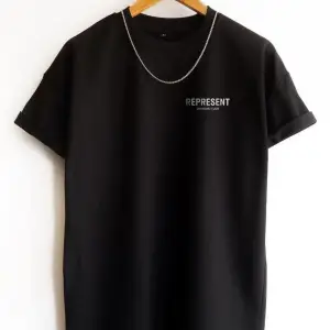 Erkek Siyah Premium Represent Baskılı Oversize Bisiklet Yaka Kısa Kollu Tişört