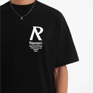 Erkek Siyah Represent Baskılı Bisiklet Yaka Tshirt