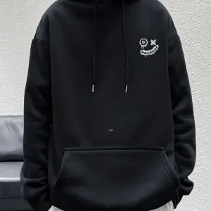 Erkek Siyah Smile Baskılı Oversize Swetshirt benisengiydirsmilesweat