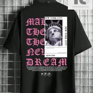 Erkek Slogan Baskılı Kısa Kollu Tişört