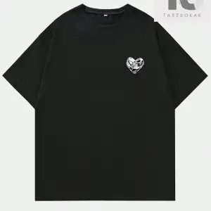 Erkek Sloganlı ve Karikatür Grafikli Tişört