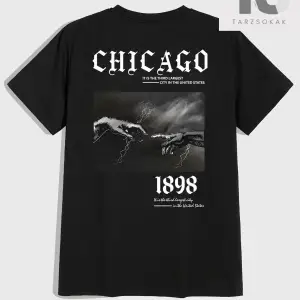 Erkek Sloganlı ve Melek Baskılı Tişört