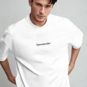 Erkek Spectacular Beyaz Bisiklet Yaka Oversize Salas