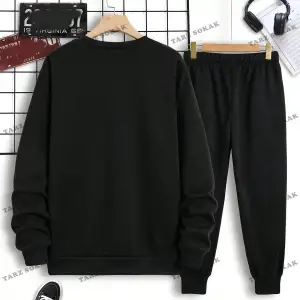 Erkek Taçlı ve Harfli Grafikli Kazak ve Eşofman Altı