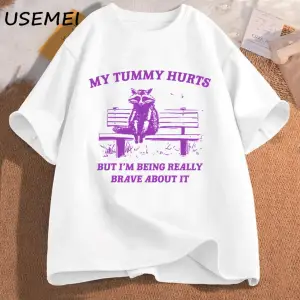 Erkek tişört benim karın acıyor ama bu konuda gerçekten cesur olmak tişörtleri komik grafik M 2835