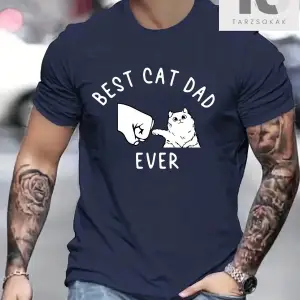 Erkek Yazılı Baskılı Tişört