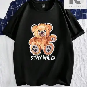 Erkek Yazılı Baskılı Tişört