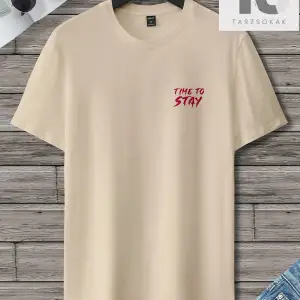 Erkek Yazılı Baskılı Tişört