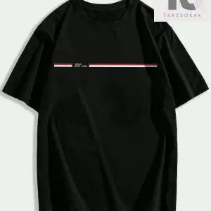 Erkek Yazılı Baskılı Yuvarlak Yaka Tişört