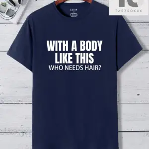 Erkek Yazılı Yuvarlak Yaka Tişört