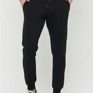 Erkek Yazlık Eşofman Altı Dar Paça Jogger Siyah Pamuklu Kumaş RLX044513