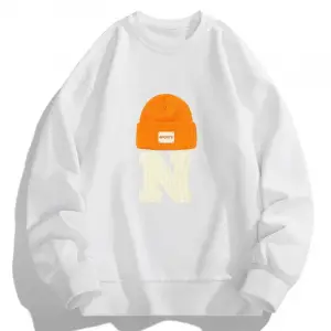 Erkek yeni sonbahar ve kışlık kazak yuvarlak boyun baskılı Patchwork moda gevşek mektup çok y