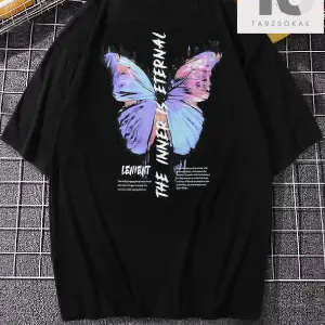 Erkek Yuvarlak Yaka Yazılı Baskılı Tişört