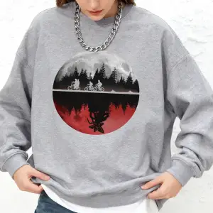 Erkekler Bisiklet Sürme Baskılı Sweatshirtler Kadınlar Kışlık Günlük Yuvarlak Yaka Kapüşonlu