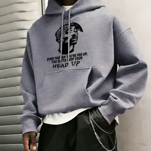 Erkekler için Günlük Ofis Sokak Giysisi Spor Cepli Giyim Modası Bol Kapüşonlu Üstler Sonbahar