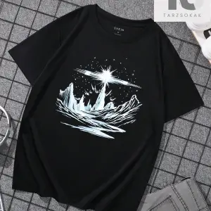 Erkekler Karikatür Grafik Tişört