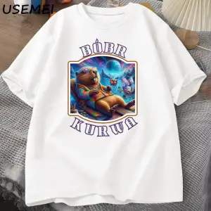 Erkekler T-Shirt adam Bober Bóbr Beaver Boberek T-Shirt pamuk karikatür grafik T Shirt Unisex 3048