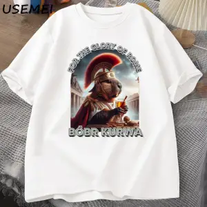 Erkekler T-Shirt adam Bober Bóbr Beaver Boberek T-Shirt pamuk karikatür grafik T Shirt Unisex 3049