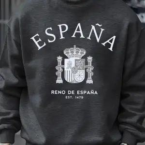 Espana Country Prints Erkek Kazakları Yumuşak Günlük Tişörtler Sonbahar Büyük Beden Sokak Giy