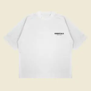 Essential Baskılı Oversize Unisex Pamuklu Nefes Alan Kalın Kumaşlı