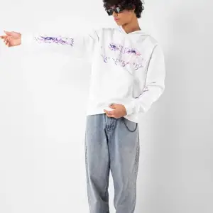 Eternal Text Baskılı Oversize Unisex Beyaz