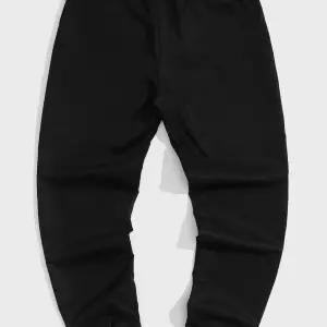 Expression & Letter Graphic Drawstring Waist Pants