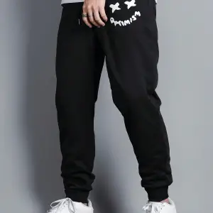 Expression Print Drawstring Waist Eşofman Altı