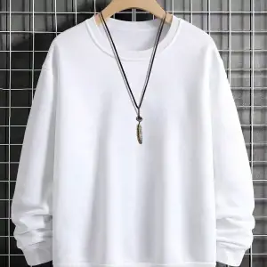 Extended Sizes Plus Playing Card & Skull Print Drop Shoulder Sweatshirt Beyaz