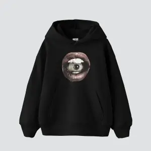 Eye In Mouth Baskılı Oversize Unisex Premium Beyaz