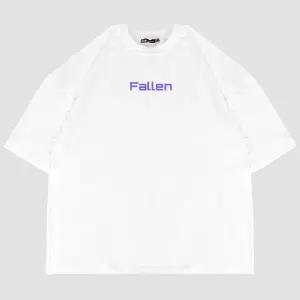 Fallen Sırt Baskılı Oversize Unisex Beyaz