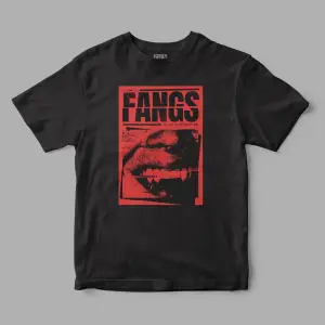 Fangs Baskılı Tişört