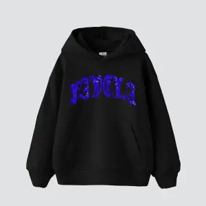 Favela Mavi Taş Baskılı Oversize Unisex Beyaz