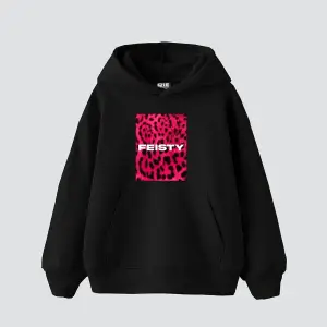 Feisty Baskılı Oversize Unisex Beyaz